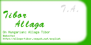 tibor allaga business card